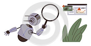 Robot Inspecting Graphs with a Magnifying Glass Analyzing Data for Problem Detection