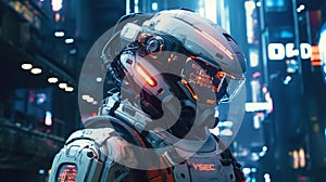 robot androit pilot of the spaceship of the future