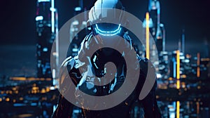 robot androit pilot of the spaceship of the future