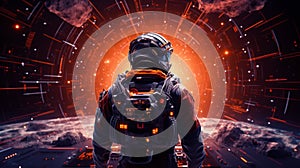 robot androit pilot of the spaceship of the future