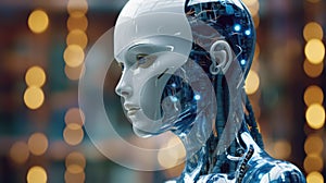 robot androit pilot of the spaceship of the future