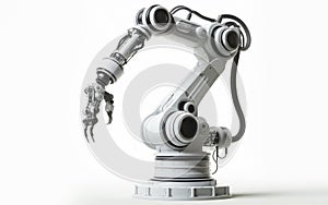 Robot arm, AI technology, artificial intelligence, industry, white background