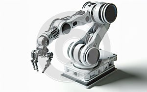 Robot arm, AI technology, artificial intelligence, industry, white background