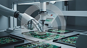 Robotic Arm Assembling Circuit Boards