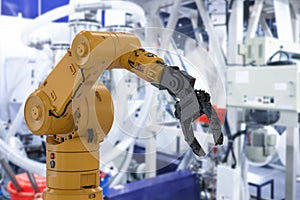 Robot arm in factory