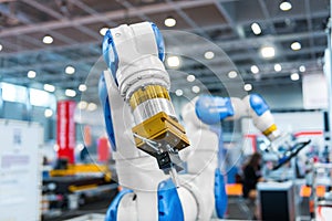 Robot arm in a factory