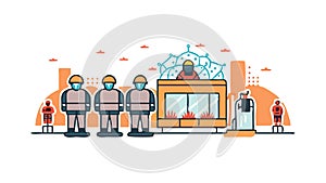 Robot Assembly Line and Automated Production Factory Icon, vector design Generative AI
