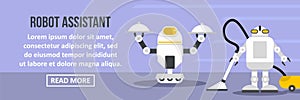 Robot assistant banner horizontal concept