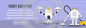 Robot assistant banner horizontal concept