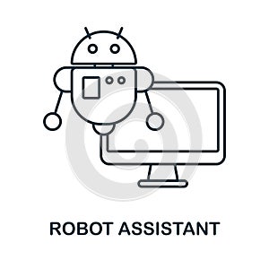 Robot Assistant icon. Line element from internet technology collection. Linear Robot Assistant icon sign for web design