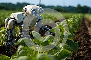 robot assistants in agriculture Technology concept