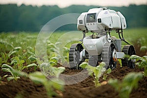 robot assistants in agriculture Technology concept