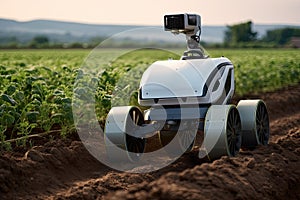 robot assistants in agriculture Technology concept