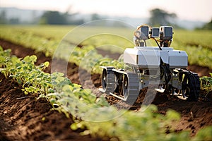 robot assistants in agriculture Technology concept