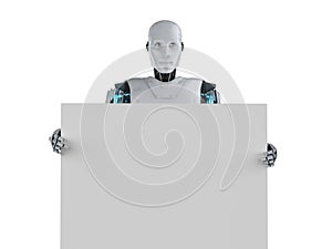 Robot with blank board