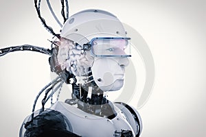Robot with brain and wires