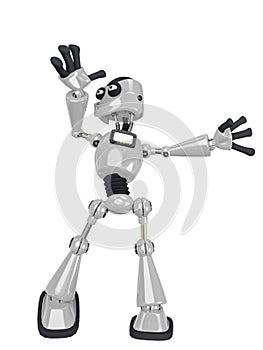 Robot cartoon dancing