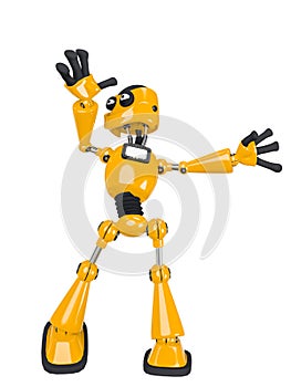 Robot cartoon dancing