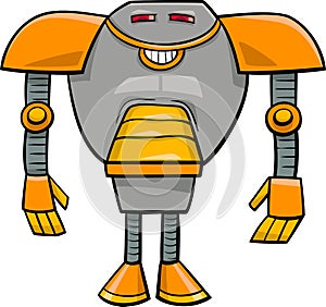 Robot character cartoon illustration
