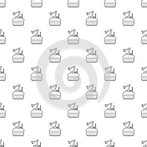 Robot crane pattern vector seamless