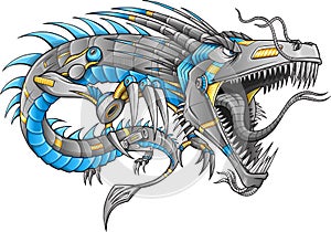 Robot Cyborg Dragon Vector