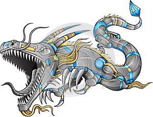 Robot Cyborg Dragon Vector