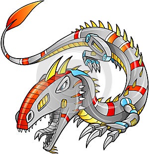 Robot Cyborg Dragon Vector