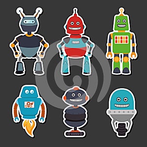 Robot design over gray background vector illustration