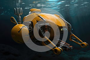 A Robot Designed For Underwater Exploration, With Advanced Maneuverability And Sensor Capabilities. Generative AI