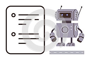Robot with Document Representing Automation and Digital Processing Concepts