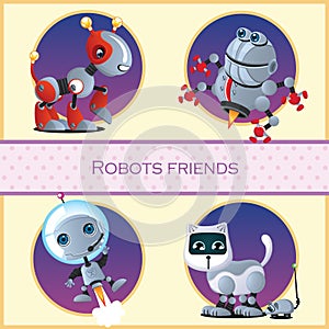 Robot dog, beetle, astronaut and the cat and mouse