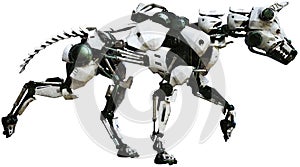 Robot Dog, Mechanical Machine, Isolated