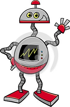 Robot or droid cartoon illustration
