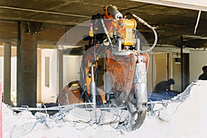 Robot Equipment is destroying the walls of the house