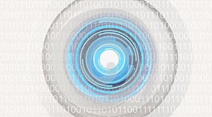 Robot eye artificial intelligence data visualization machine learning or data scan 3d-illustration