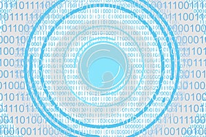 Robot eye artificial intelligence data visualization machine learning or data scan 3d-illustration