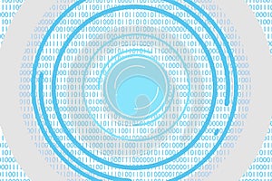 Robot eye artificial intelligence data visualization machine learning or data scan 3d-illustration