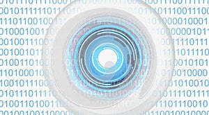 Robot eye artificial intelligence data visualization machine learning or data scan 3d-illustration