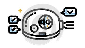 Robot Eye Artificial Intelligence Vector, vector design Generative AI