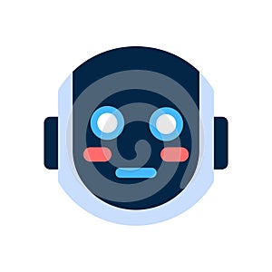 Robot Face Icon Shocked Blushed Face Emotion Robotic Emoji