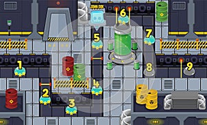 Robot Factory Game Level Map