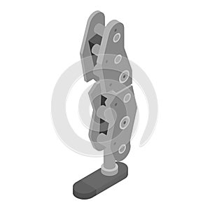 Robot foot limb icon, isometric style