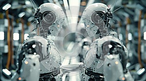 Robot of the future.Engineering industry. Technological concept. generative ai