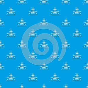 Robot future pattern vector seamless blue