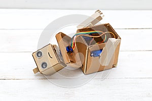 Robot - this future of technology. Dismantled robot