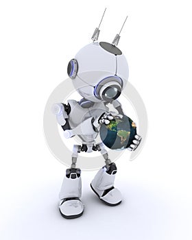 Robot with globe