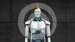robot golden crown