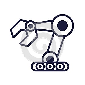 Robot hand cyborg isolated icon