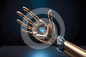 A robot hand with an isolated background