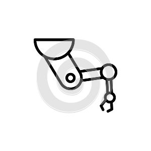 Robot hand machine simple flat style vector illustration